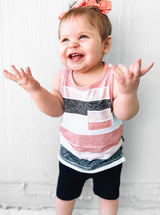 Washed Stripe Pocket Tank by Little Bipsy