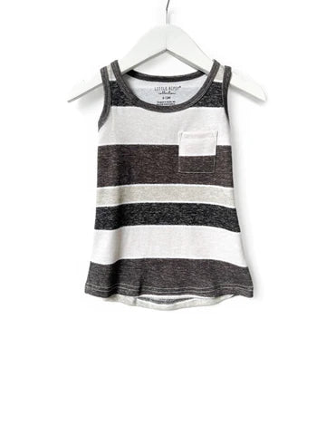 Washed Stripe Pocket Dress by Little Bipsy