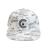White Camo Flat Bill Hat by Cash & Co.