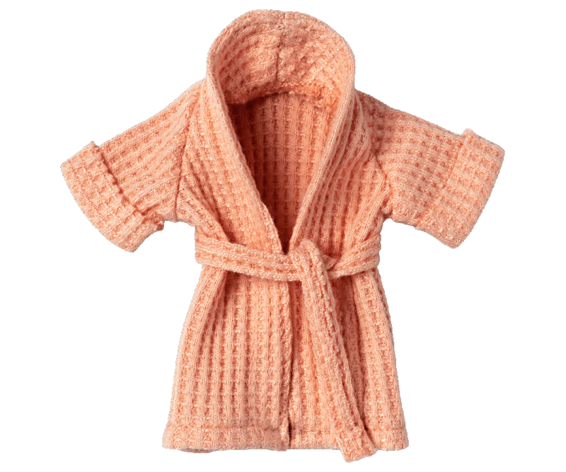 Bathrobe for Dad/Mum Mouse in Coral by Maileg
