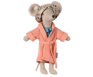 Bathrobe for Dad/Mum Mouse in Coral by Maileg