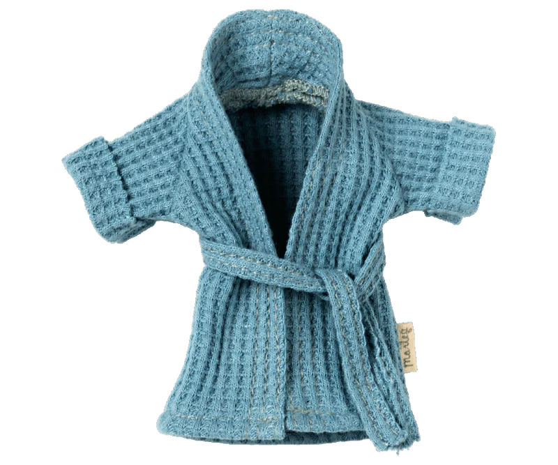 Bathrobe for Dad Mouse in Dusty Blue by Maileg