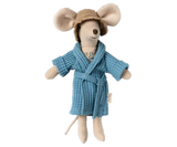 Bathrobe for Dad Mouse in Dusty Blue by Maileg