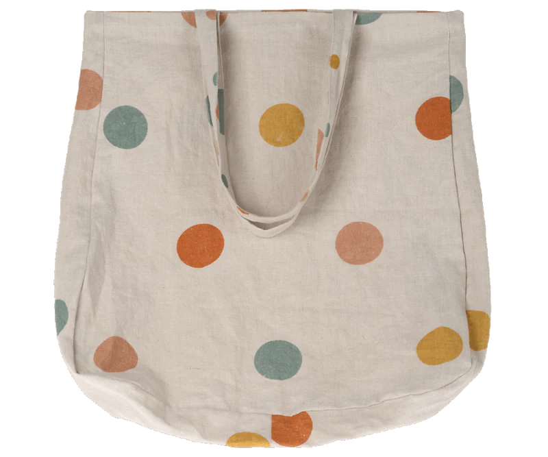 Tote Bag in Multi Dots Large by Maileg