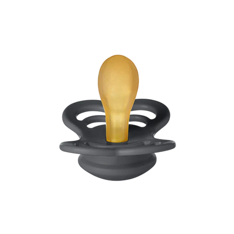 BIBS - Pacifier 2 pk Supreme Collection - Iron/Baby Blue