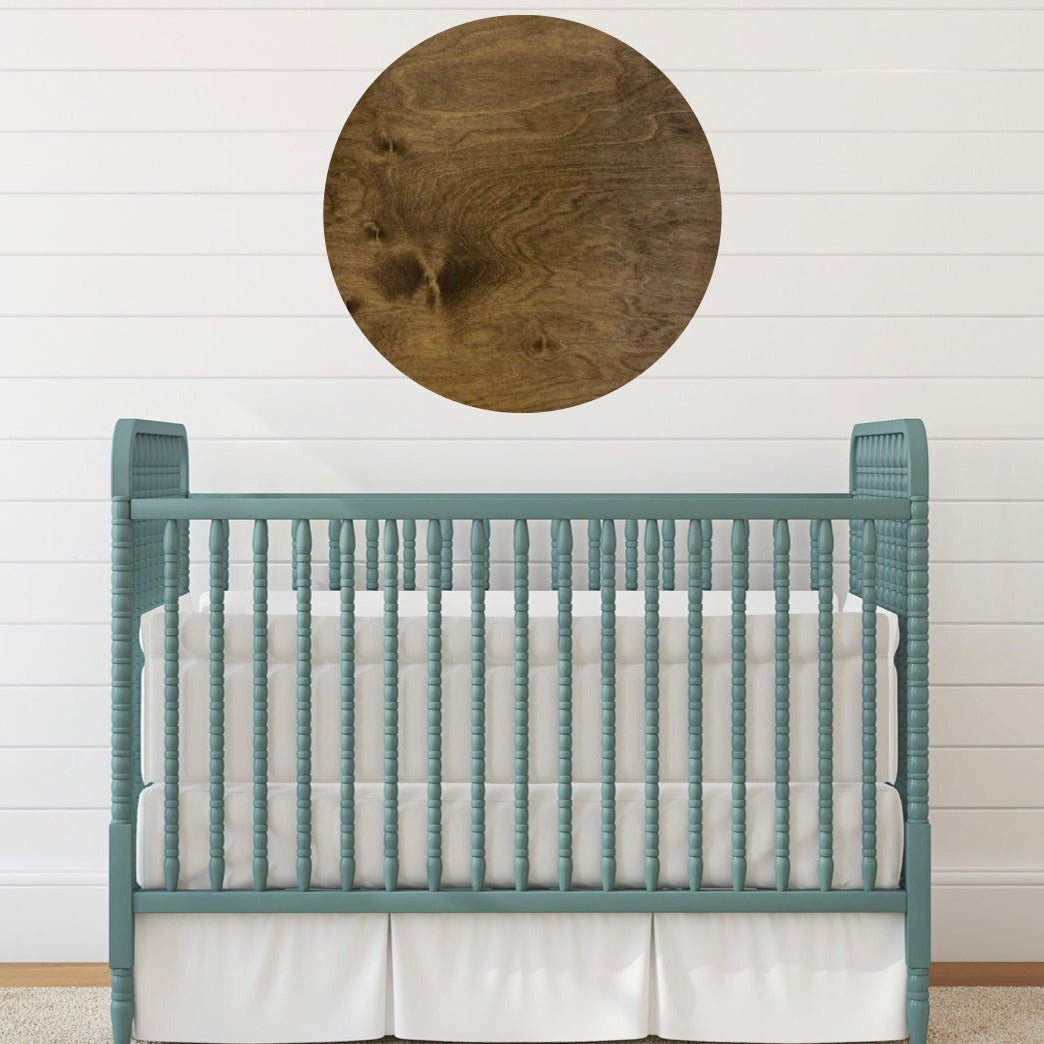 Sugar + Maple Round Base Personalized Wood Name Sign | Jacobean