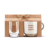 Mug and Glass Set - Santa & Elf by Demdaco