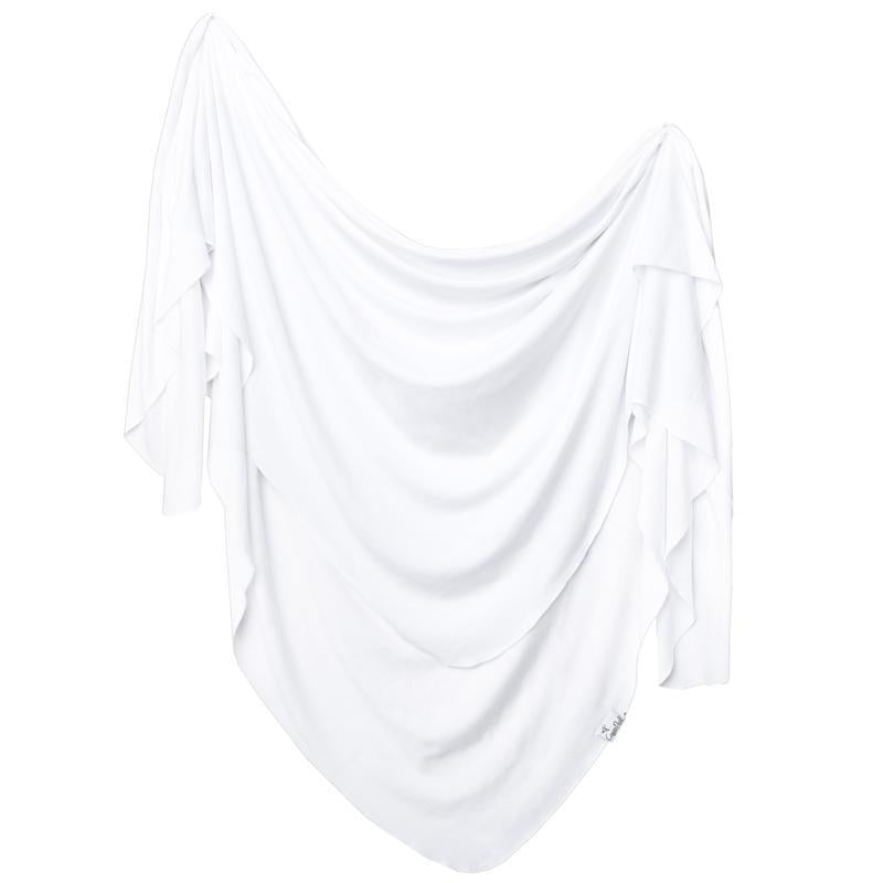 Knit Swaddle Blanket in Dove by Copper Pearl