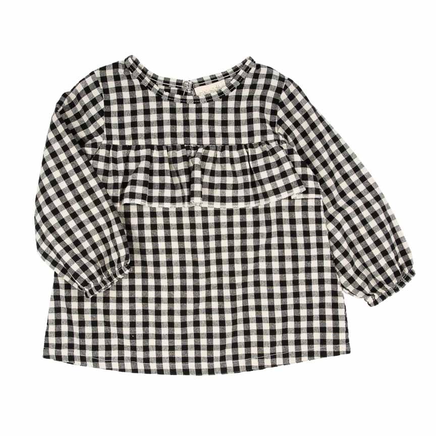 Mona Blouse Cerisa Check by Miki Miette