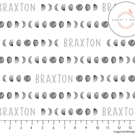Sugar + Maple Personalized Stretchy Blanket | Moon Phases