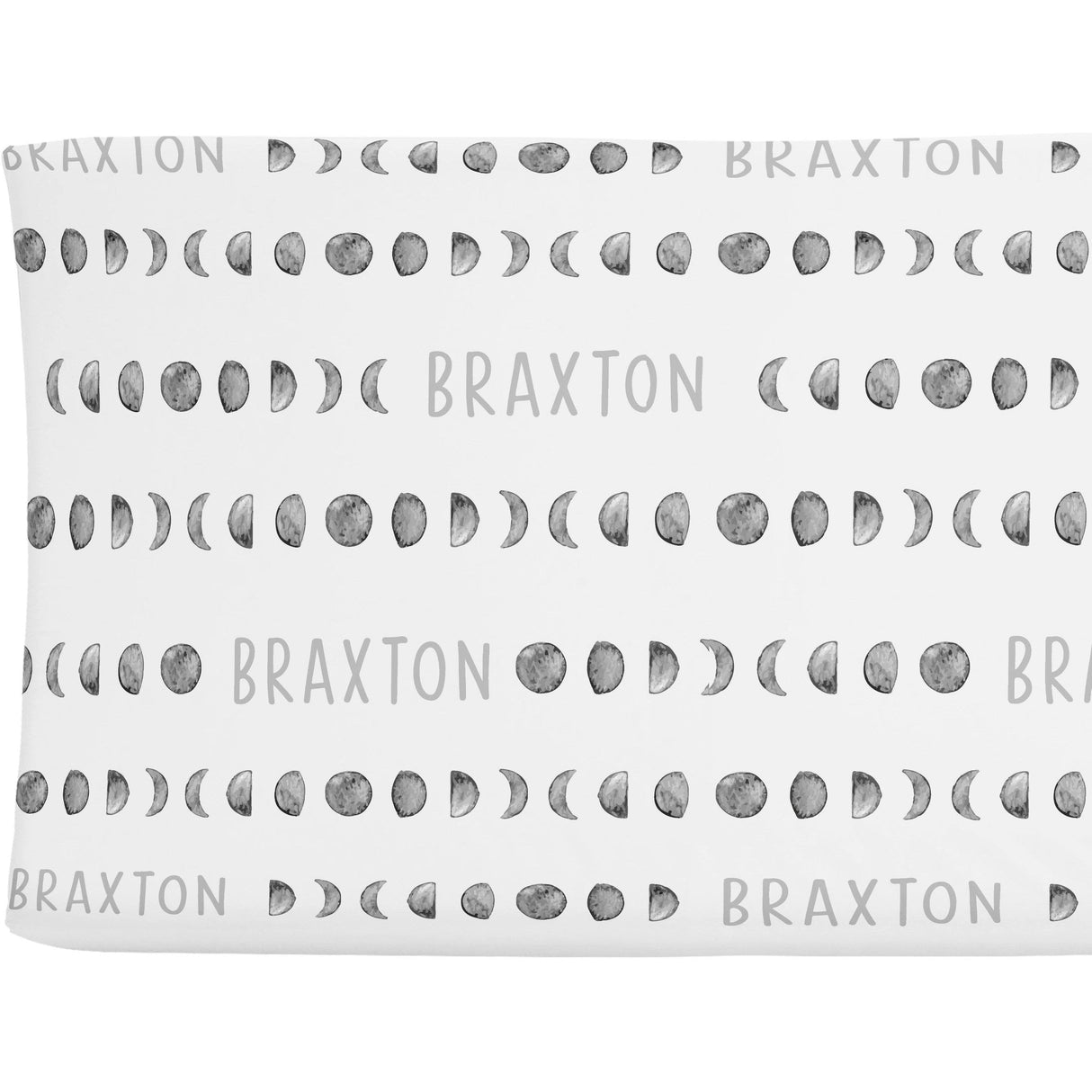 Sugar + Maple Personalized Changing Pad Cover | Moon Phase