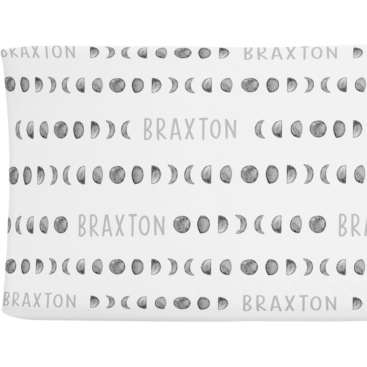 Sugar + Maple Personalized Changing Pad Cover | Moon Phase