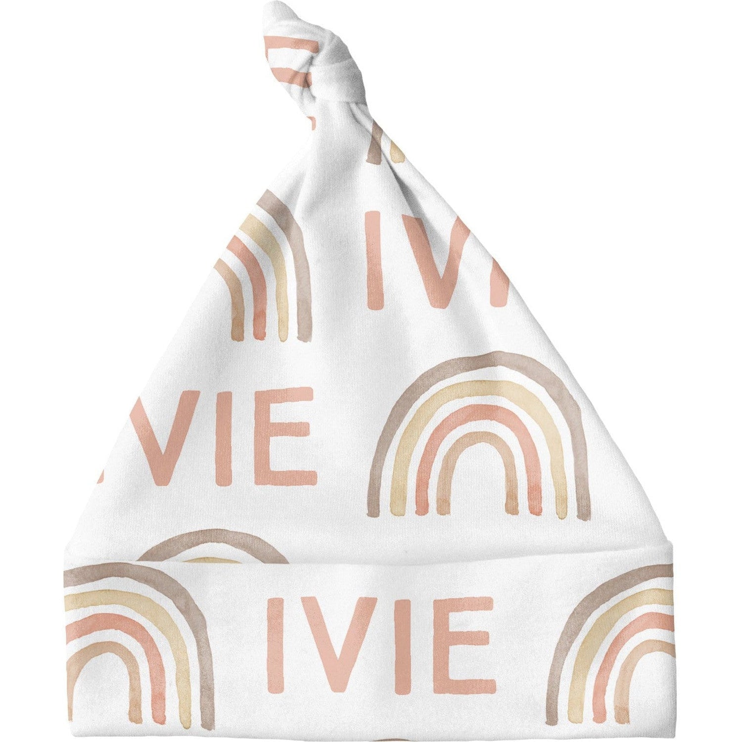 Sugar + Maple Personalized Knotted Baby Hat | Rainbow