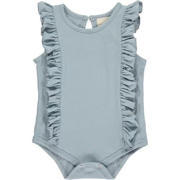 Ruffle Onesie - Blue by Vignette