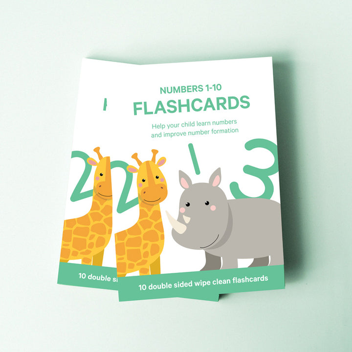 Number Toddler Flashcards - "Count + Write" 1-10