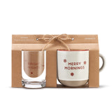 Merry & Bright Christmas Mug & Glass Set by Demdaco