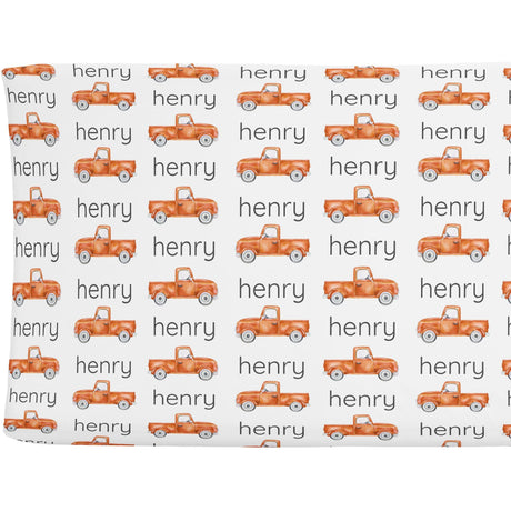 Sugar + Maple Personalized Changing Pad Cover | Trucks