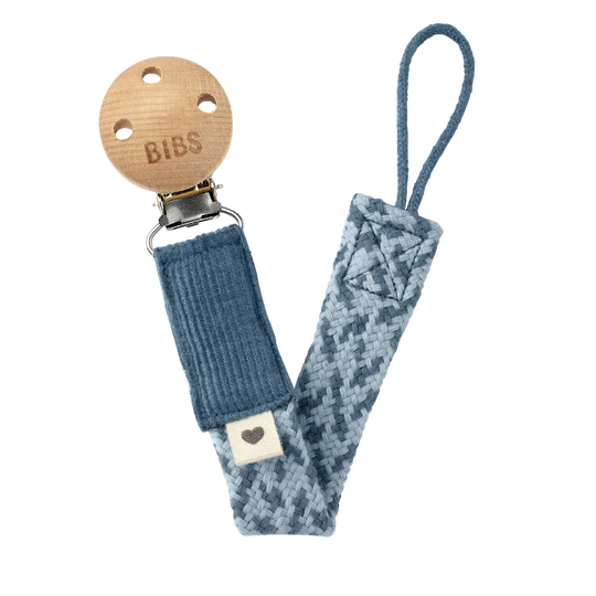 BIBS - Paci Braid - Petrol/Baby Blue