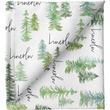 Sugar + Maple Personalized Stretchy Blanket | Pine Tree