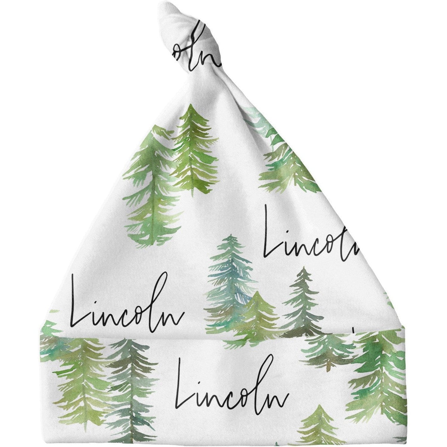 Sugar + Maple Personalized Knotted Baby Hat | Pine Tree