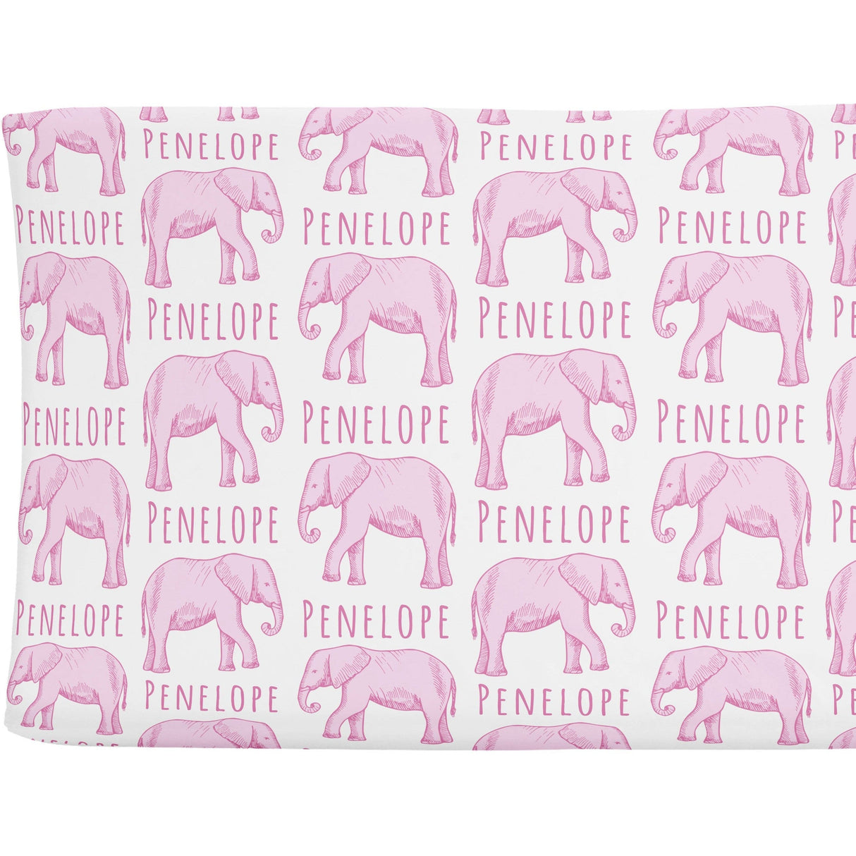 Sugar + Maple Personalized Changing Pad Cover | Elephant