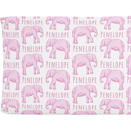 Sugar + Maple Personalized Changing Pad Cover | Elephant