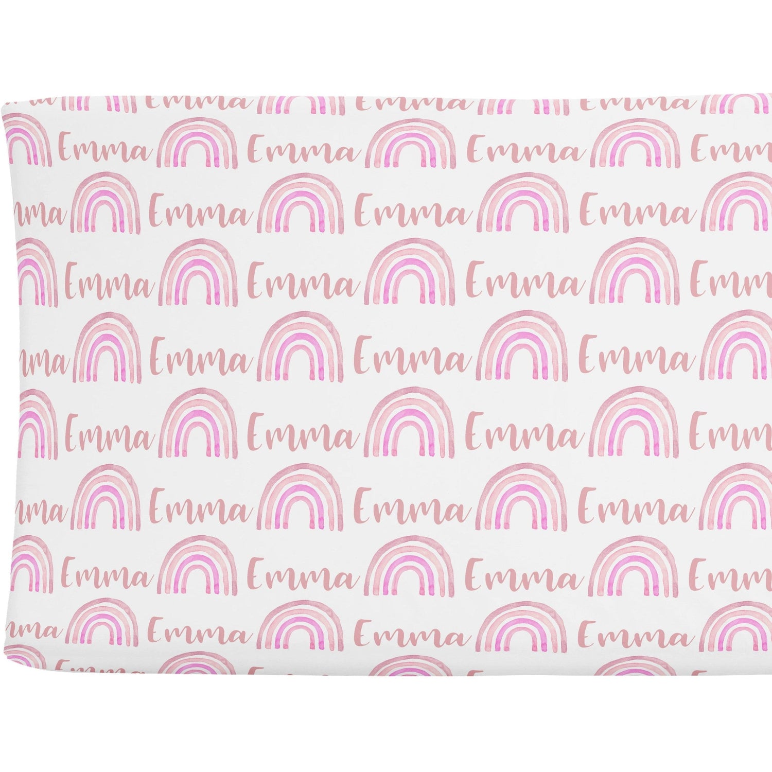 Sugar + Maple Personalized Changing Pad Cover | Rainbow