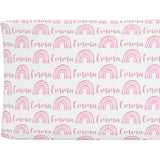 Sugar + Maple Personalized Changing Pad Cover | Rainbow