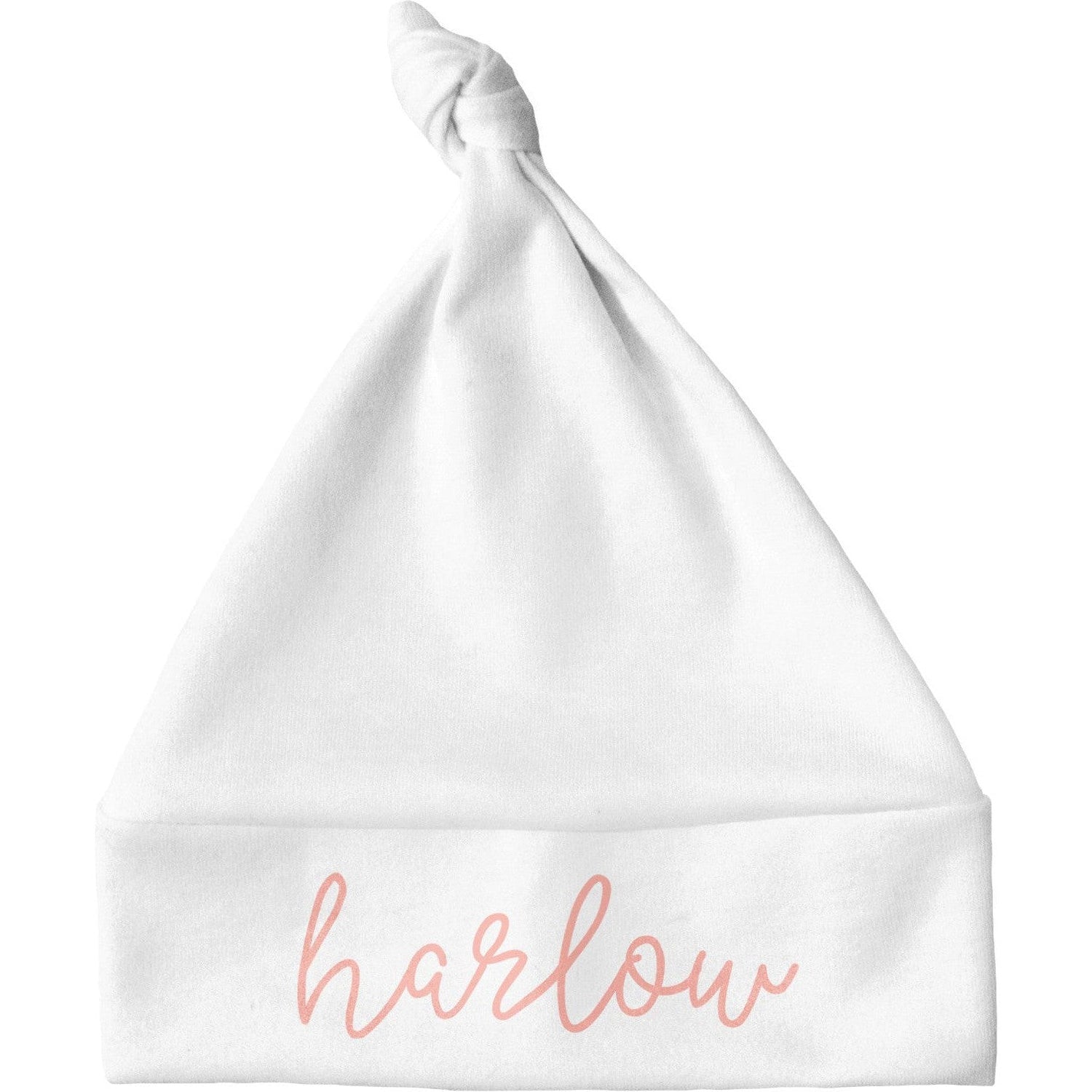 Sugar + Maple Personalized Knotted Baby Hat | Centered Name