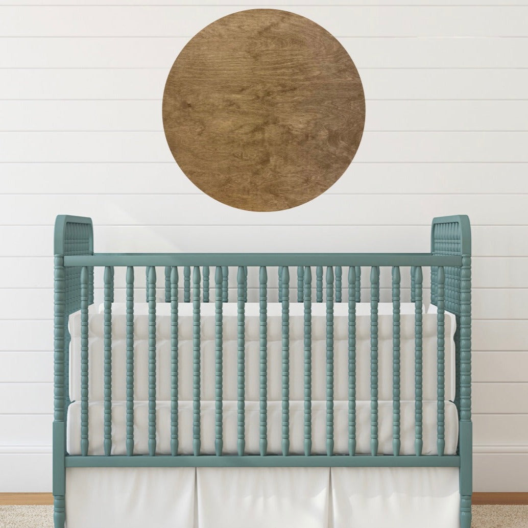 Sugar + Maple Round Base Personalized Wood Name Sign | Special Walnut