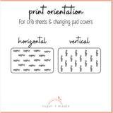 Sugar + Maple Personalized Crib Sheet | Among the Stars