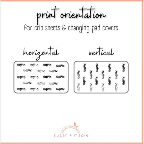 Sugar + Maple Personalized Crib Sheet | Olive Branch