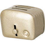 Miniature toaster & bread in silver by Maileg