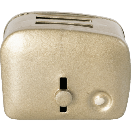 Miniature toaster & bread in silver by Maileg