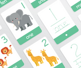 Number Toddler Flashcards - "Count + Write" 1-10