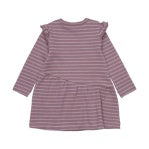 Long Sleeve Ribbed Dress in Grape by Minymo