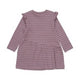 Long Sleeve Ribbed Dress in Grape by Minymo