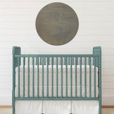 Sugar + Maple Round Base Personalized Wood Name Sign | Weathered Grey