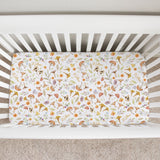 Sugar + Maple Personalized Crib Sheet | Whimsical Mushroom