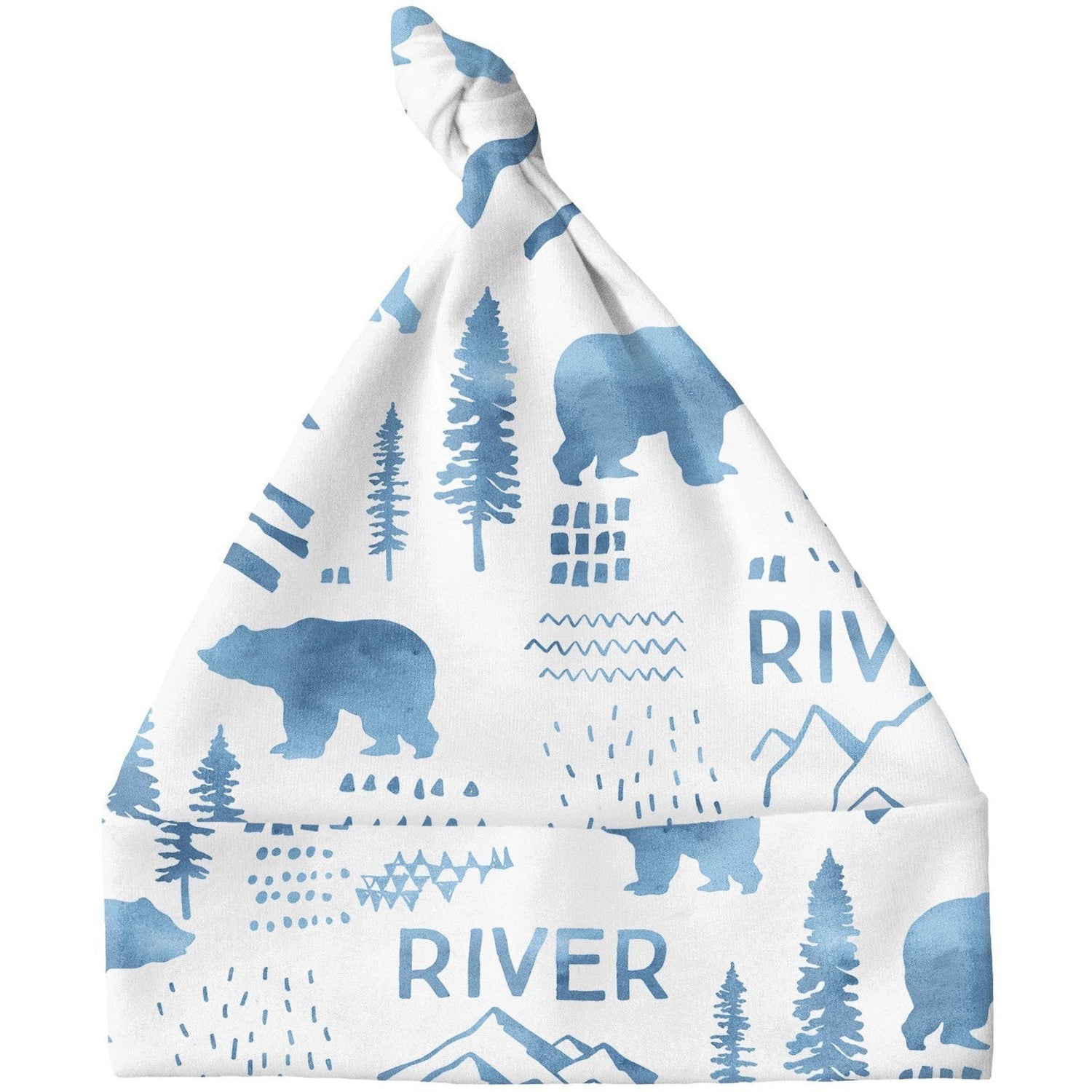 Sugar + Maple Personalized Knotted Baby Hat | Woodland