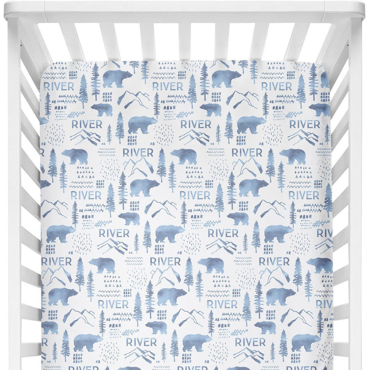 Sugar + Maple Personalized Crib Sheet | Woodland