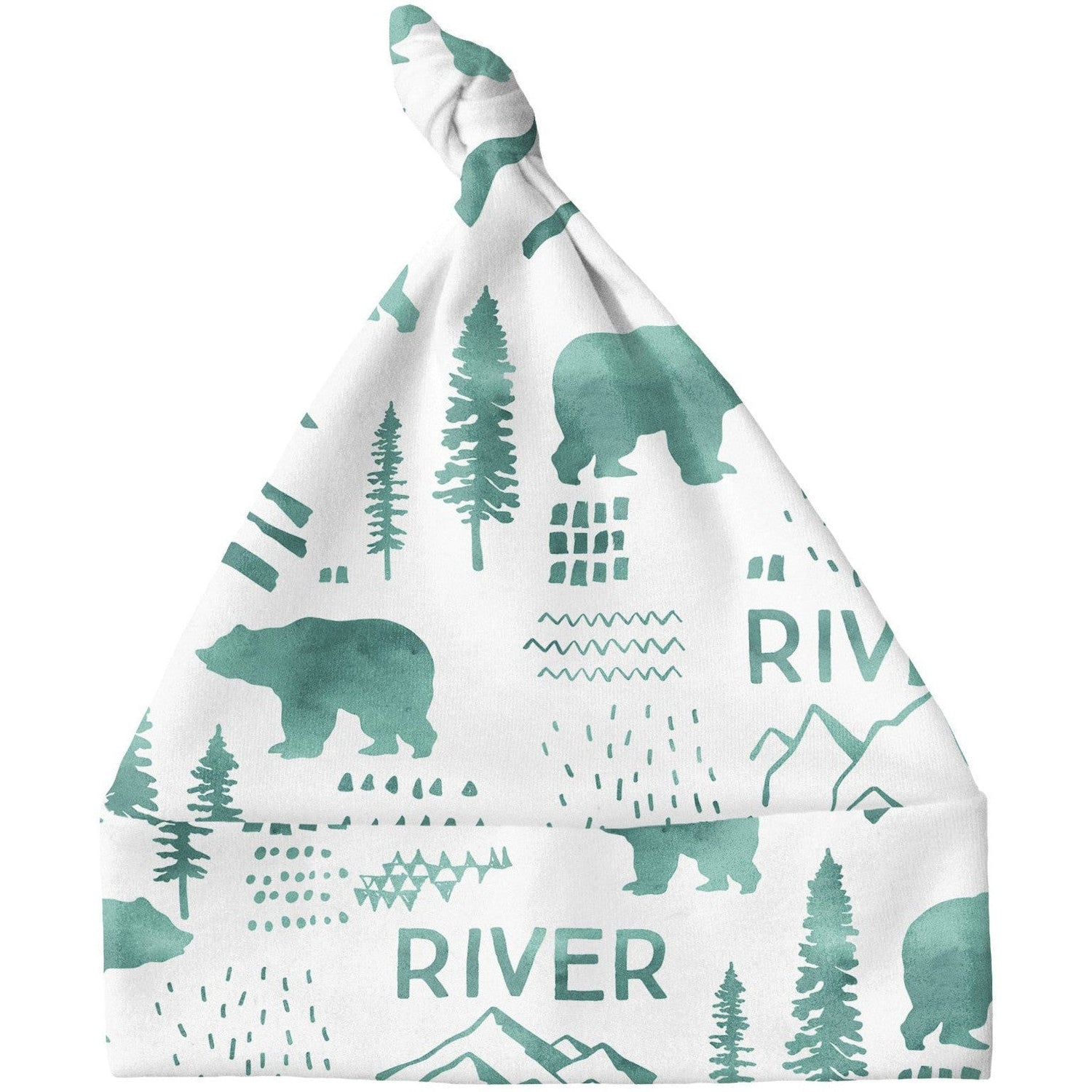 Sugar + Maple Personalized Knotted Baby Hat | Woodland