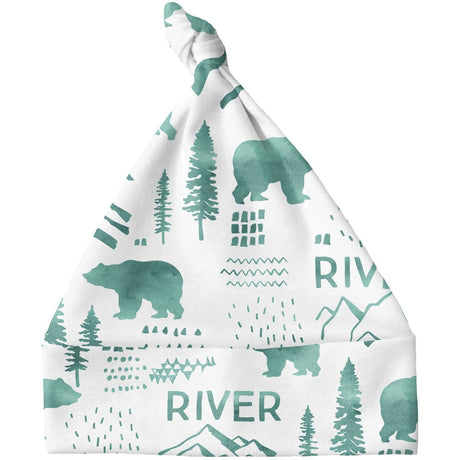 Sugar + Maple Personalized Knotted Baby Hat | Woodland