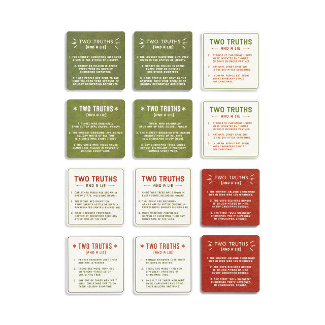 Party Games Coaster Set - Holiday Truths & Lies by Demdaco